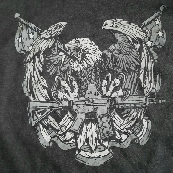 This We'll Defend, Grunt Style Tag, Men's Gray T-Shirt Size L - Picture 4 of 8